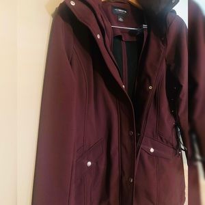 long wine colored coat